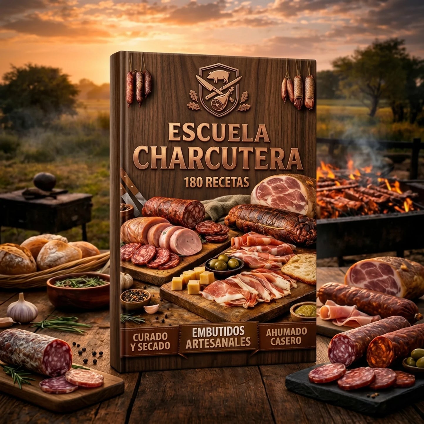MAESTRO CHARCUTERO™  180 recetas para dominar el arte de los embutidos artesanales + 10 bonos GRATIS